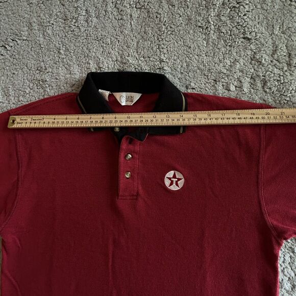 VTG Texaco Polo Shirt Mens Large Petroliana Gas Work Wear Casual Retro Logo - Picture 5 of 16
